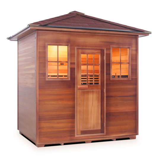 Sapphire 5 Hybrid Infrared/Traditional Outdoor Sauna