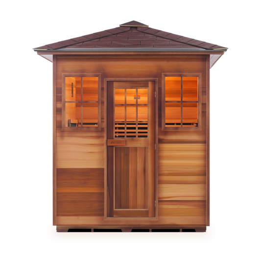 Sapphire 4 Hybrid Infrared/Traditional Outdoor Sauna