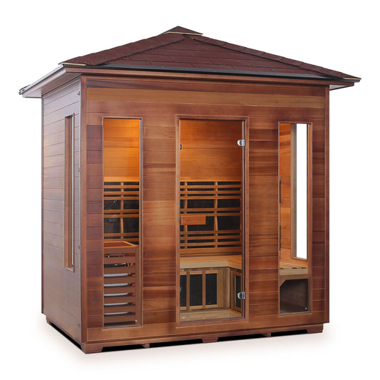 Diamond 5 Hybrid Infrared/Traditional Outdoor Sauna