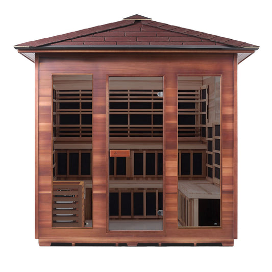 Diamond 8 Hybrid Infrared/Traditional Outdoor Sauna