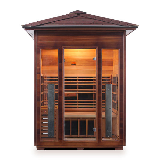 Diamond 3 Hybrid Infrared/Traditional Outdoor Sauna