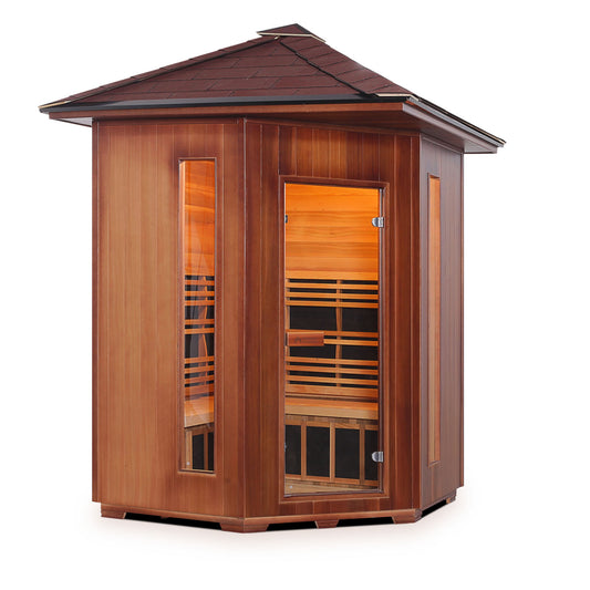 Rustic C Peak Outdoor Infrared Sauna