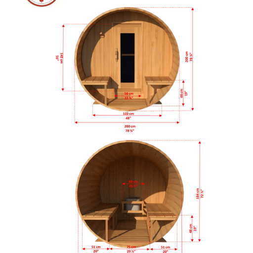 CT Serenity Barrel Sauna