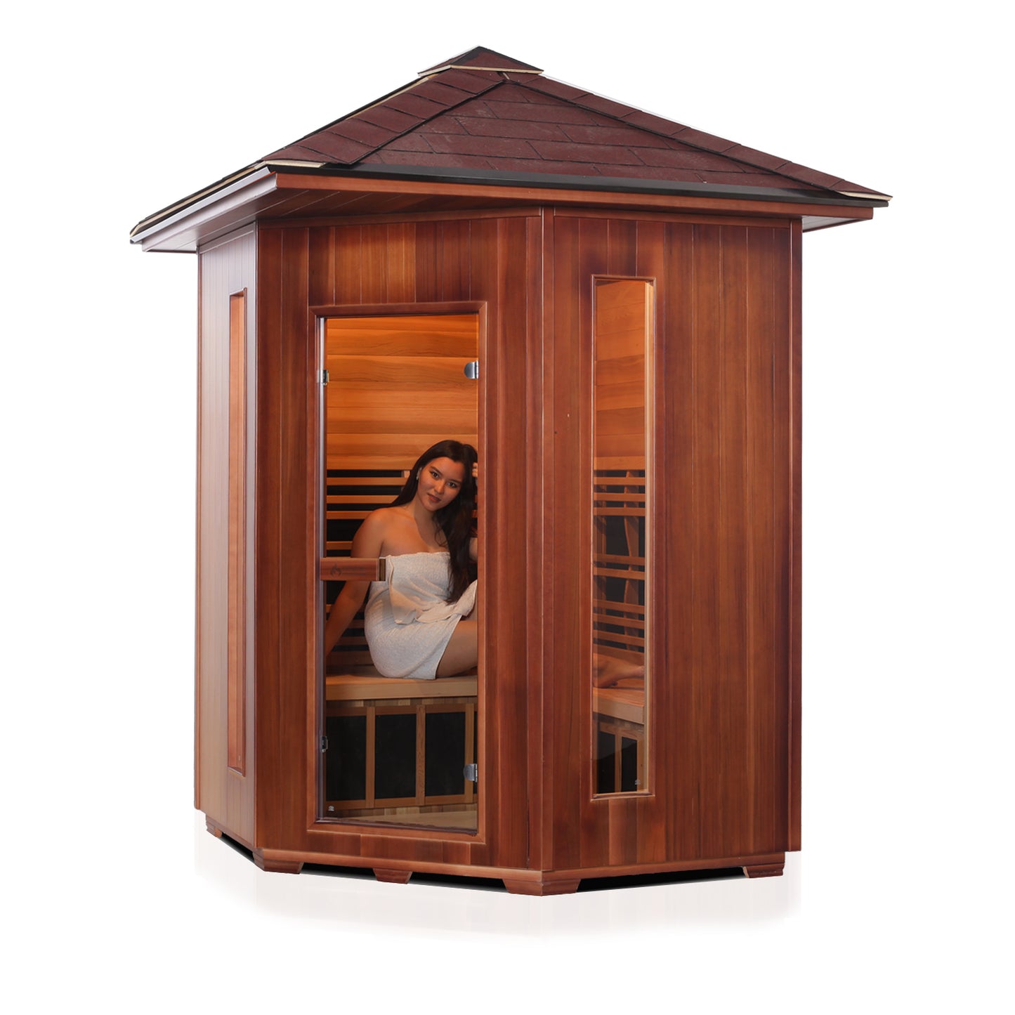 Diamond C Hybrid Infrared/Traditional Outdoor Sauna