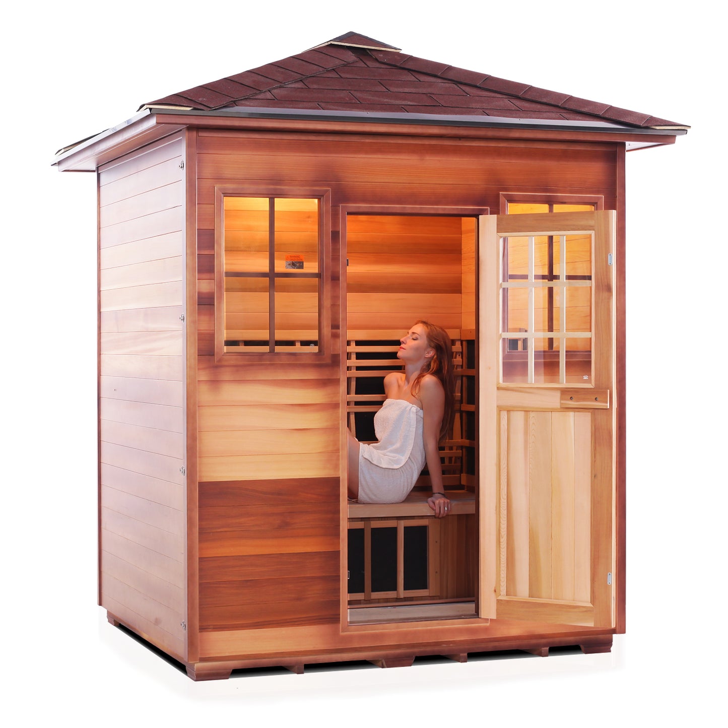 Sapphire 4 Hybrid Infrared/Traditional Outdoor Sauna